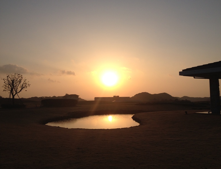 「2月3日 ~ センタープレイスから見える朝陽 ~ 」