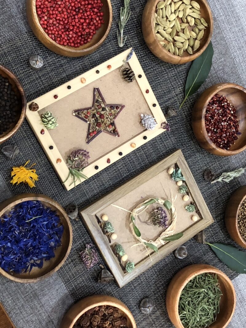 『ハーブやスパイスで作るフォトフレーム作り体験』開催