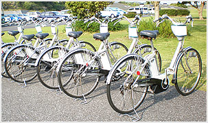 Have a look around with a rental bicycle